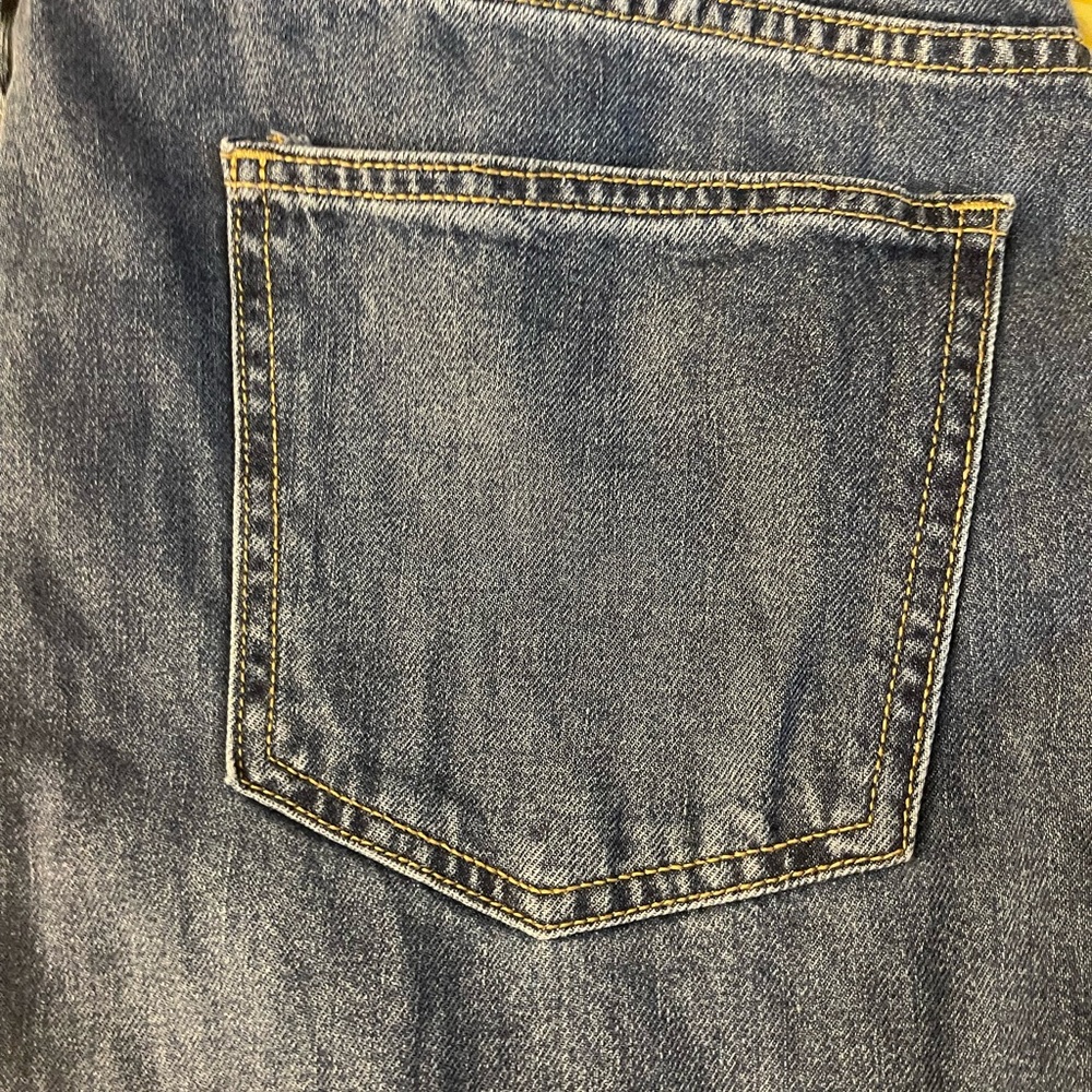 Raw hem denim jeans